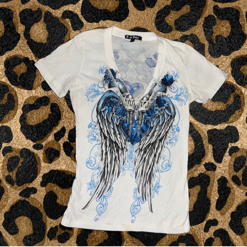 Brad Butter women’s large v-neck T shirt